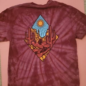 NOT FOR SALE Burgundy Mojave Tie Dye Tee
